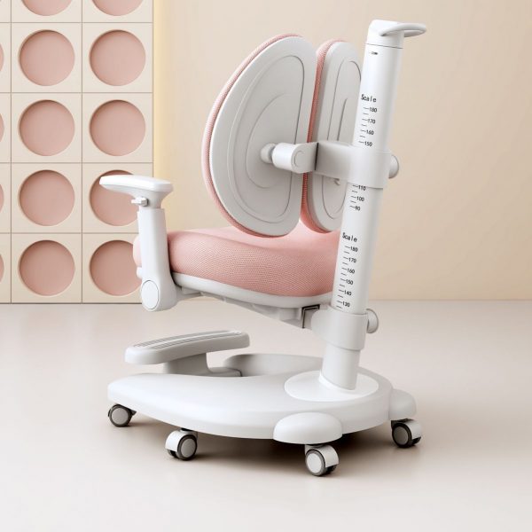 "Adjustable Height Ergonomic Children's Chair with Lockable Casters, Upholstered Chair(s)"