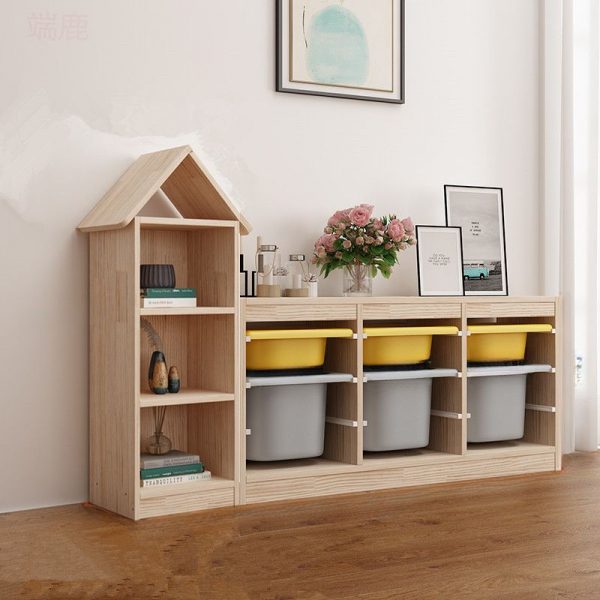 "Chalk Modern Simple Style Standard Kids Bookshelf with 2/3/4 Shelves, Wood, Detached, Horizontal/Vertical, Closed Back"