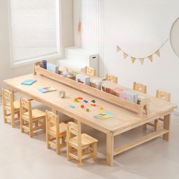 "White/Natural Color Wood Kids Computer Desk"
