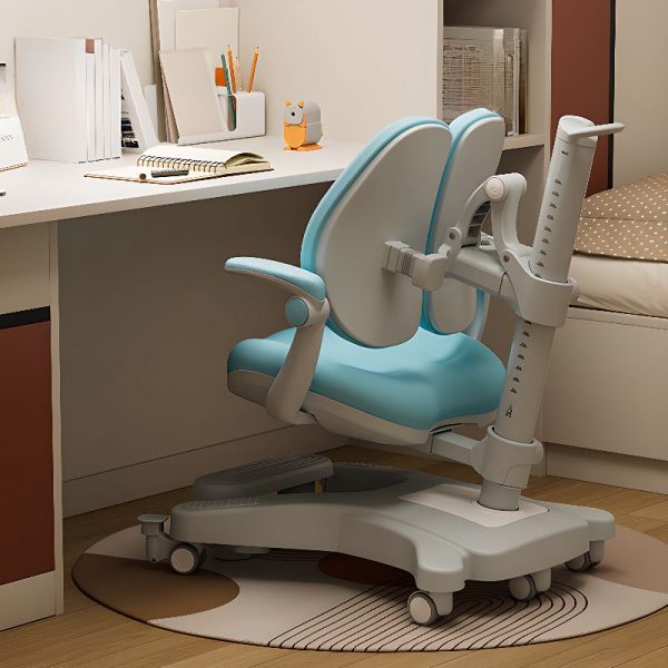 "Ergonomic With Arms Kids Chair with Adjustable Height and Lockable Wheels, Upholstered Chair(s)"