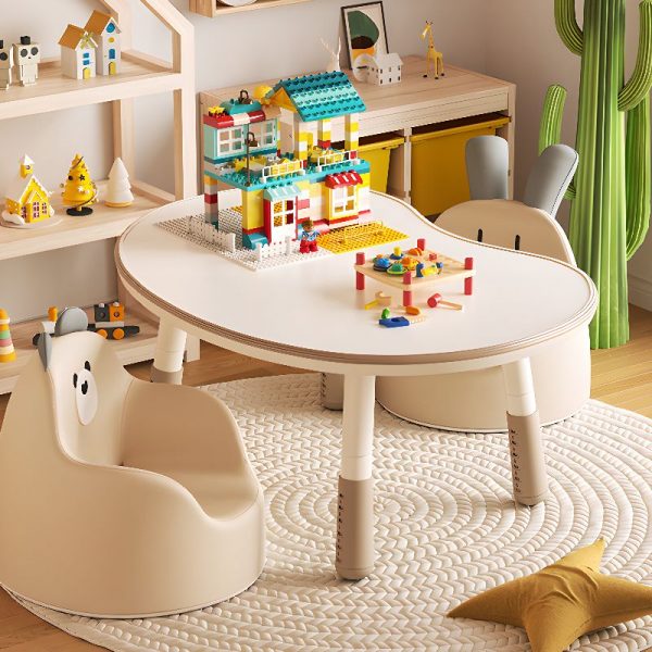 "Adjustable Multi-level Damp-proof Timber Kids Desk in Wood Color"