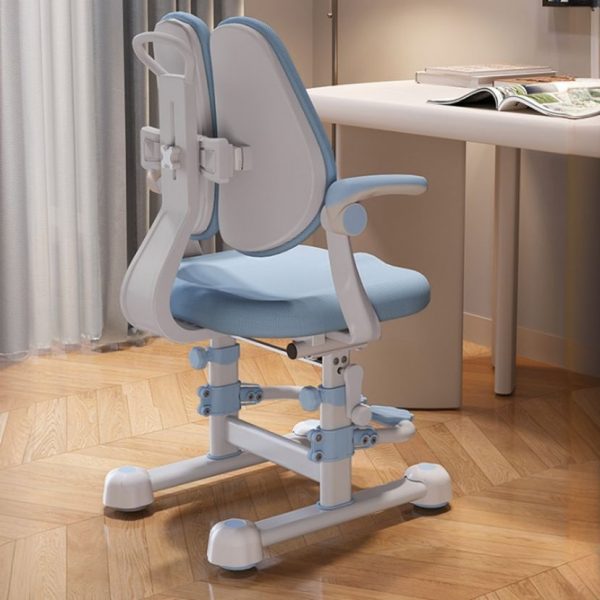 "Solid Color Adjustable Height Upholstered Kids Chair with Metal Frame and Upholstered Chair(s), Children's Desk"